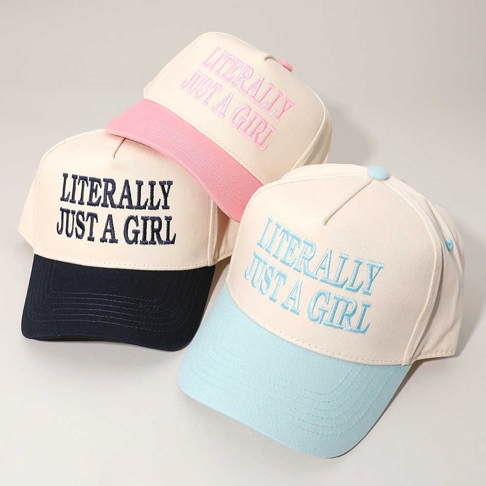 Literally Just a Girl Cap Trio